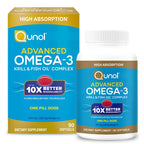 Qunol Advanced Omega-3 Krill & Fish Oil Complex, 250mg EPA & DHA, 90ct | 10x Better Bioavailability, High Absorption, One Pill Dose, Supports Brain, Eye, Heart and Joint Health; Gluten-Free