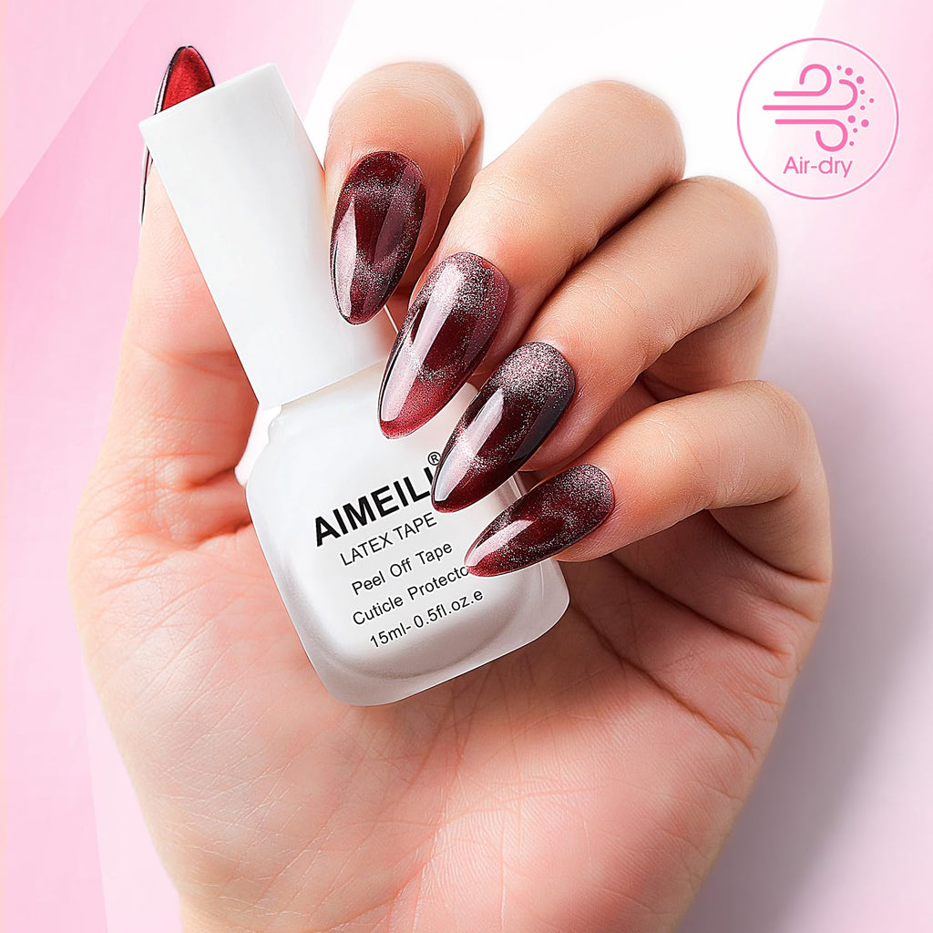 Buy now AIMEILI Latex Tape Skin Protector for Nail Art 15ml, Peel off Cuticle Guard for Stamping Nail Polish Barrier Manicure Cuticle for Women at indiglob india