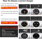 QKIIP 54.6V 2A Charger for 48V Ebike Scooter Lithium Battery, 7 Plugs