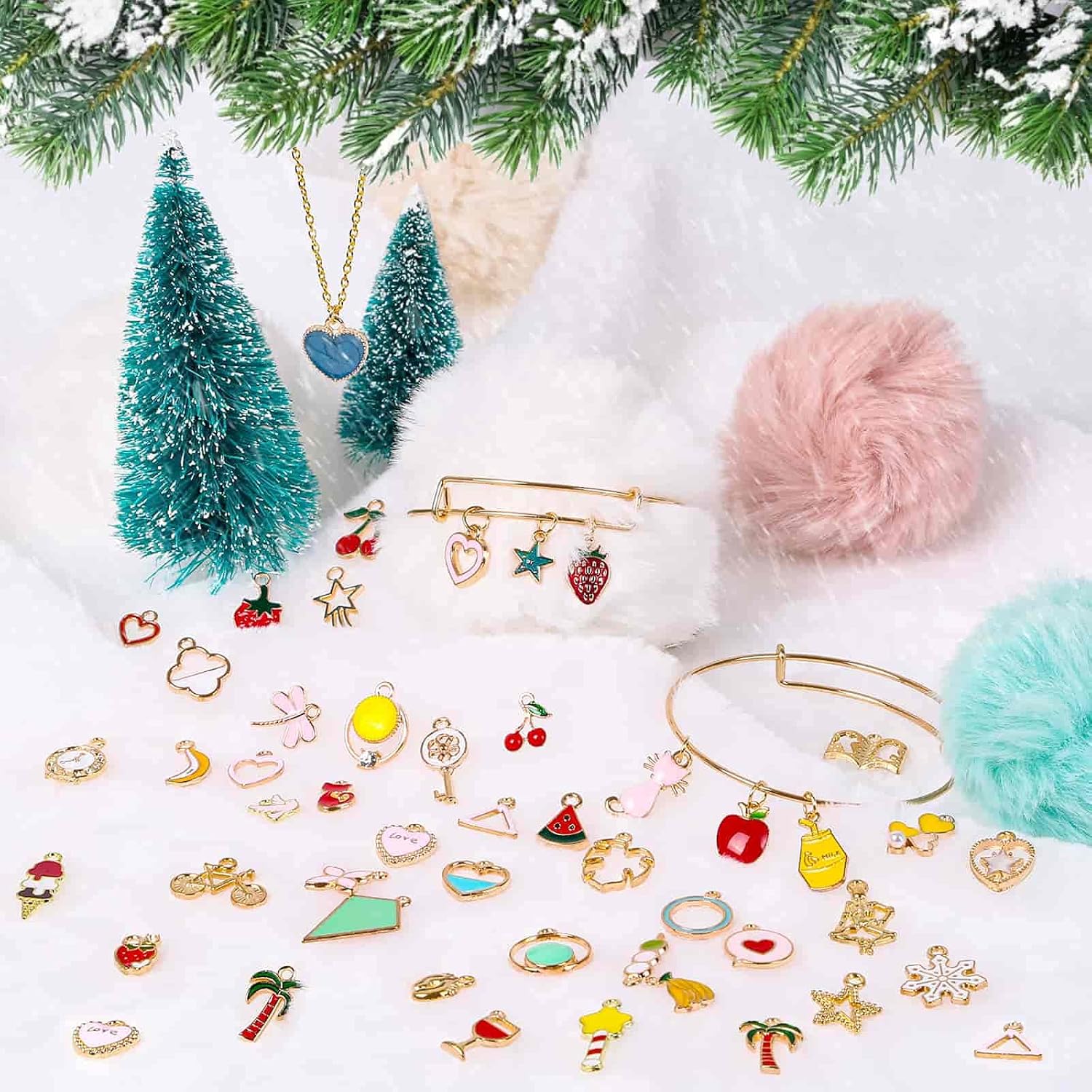 Buy now 200Pcs Charms for Jewelry Making, Assorted Wholesale Mixed Bulk Metal Earring Bangle Charms for DIY Necklace Bracelet Jewelry Making and Crafting (Assorted Color) at indiglob india