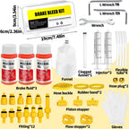 Brake Bleed Kit for Shimano, TEKTRO, TRP Hydraulic Disc Brakes, Brake Fluid Bleeder Kit with180ML Mineral Oil Brake Fluid for MTB/Road Bike Brake