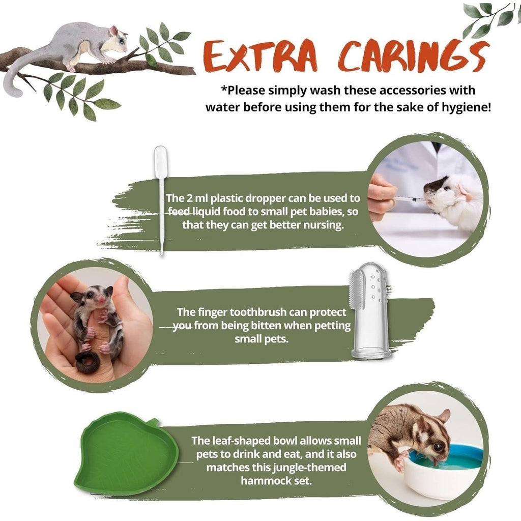 Buy now 5Pcs Sugar Glider Supplies Cage Accessories Hammock Set Hanging Bed Hideout for Small Animal Pets Hamster Guinea Pig Squirrel Gerbils at indiglob india