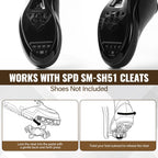 Bike Cleats - Compatible with Shimano SPD SM-SH51 & Look X-Track Pedals - for Indoor Cycling, Spinning & Mountain Biking Shoes - Easy Release, High Stability, Includes Allen Wrench