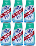 Colgate 2 in 1 Toothpaste Mouthwash Whitening 4.6 Tubes, Icy Blast, 27.6 Oz, Pack of 6