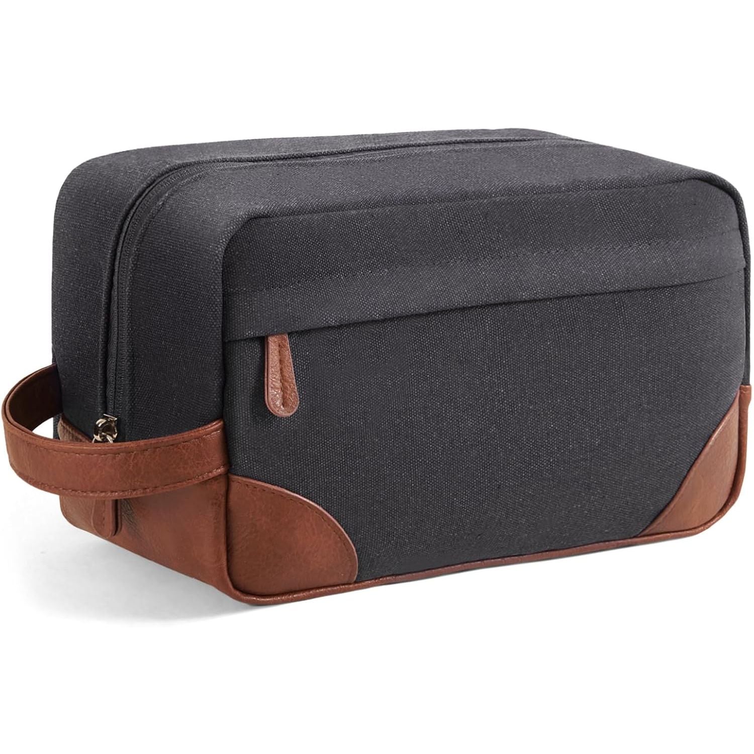 Buy now Vorspack Travel Toiletry Bag - Hanging Toiletry Bag for Men Water Resistant Canvas Shaving Bag with Large Capacity for Travel - Black Large Dark Grey at indiglob india