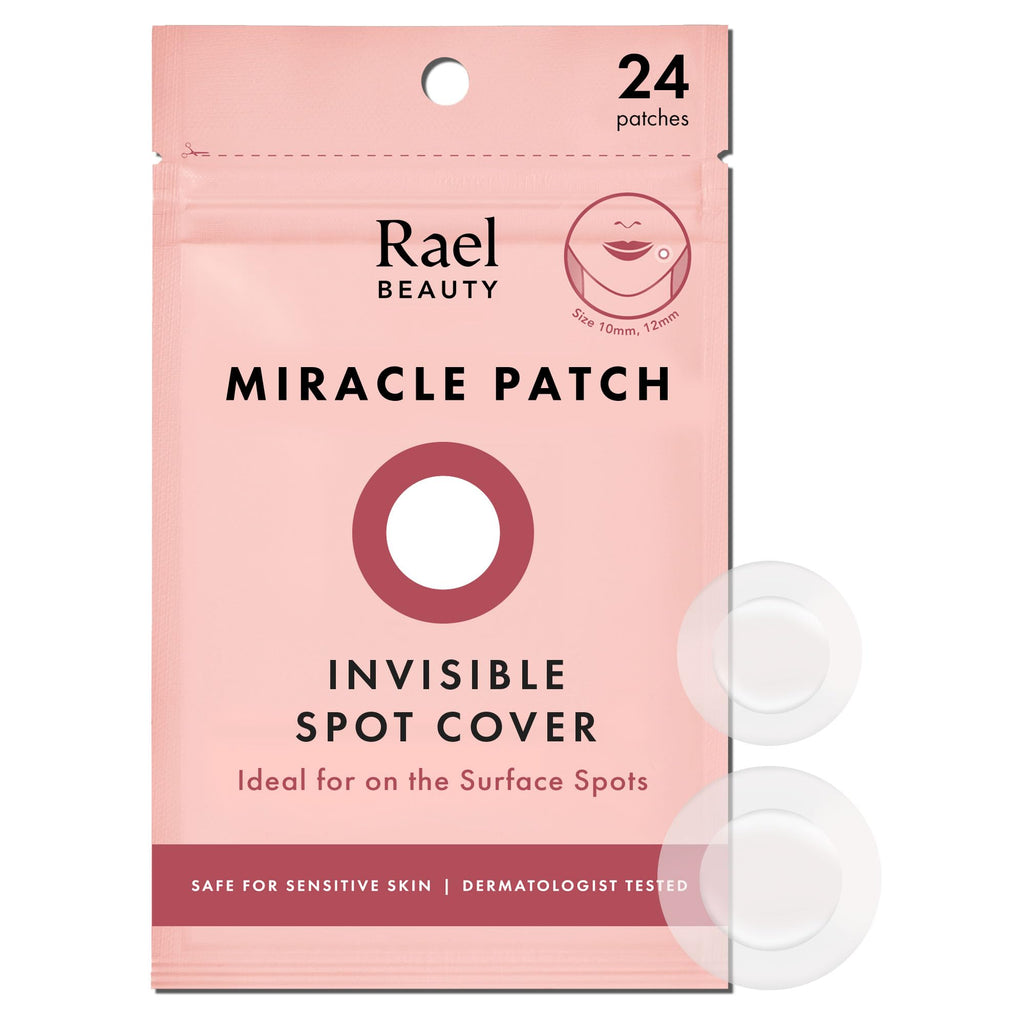 Buy now Rael Pimple Patches - Miracle Overnight Spot Cover, Thicker & Extra Adhesion, Hydrocolloid Acne Pimple Patch for Face, Zits & Blemishes, Korean Skin Care, 3 Sizes (52 Count) Invisible 24 Count (Pack of 1) at indiglob india