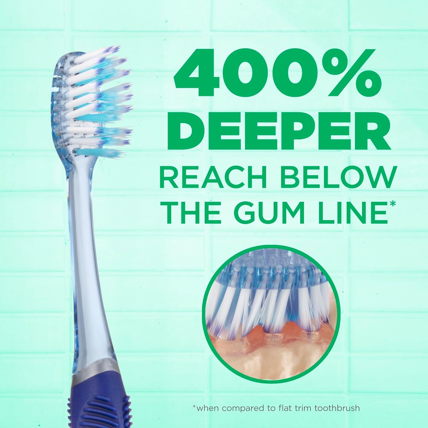 Buy now GUM Technique Deep Clean Toothbrush - Compact Soft - Soft Toothbrushes for Adults with Sensitive Extra Fine Bristles, 3ct at indiglob india