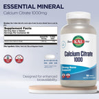 Buy now KAL Calcium Citrate 1000mg, Calcium Supplements for Women and Men, Bone Health, Teeth, Nervous, Muscular & Cardiovascular System Support, Gluten Free and Lab Verified, 60 Servings, 180 Tablets at indiglob india