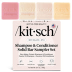 Buy now Kitsch Shampoo and Conditioner Set - 4pc Sampler Bars with Rice Water Shampoo and Conditioner, Castor Oil Shampoo & Coconut Oil Conditioner - Bottle-Free Beauty for Hair Growth, Repair & Moisture at indiglob india