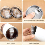 2 Pcs 20 Oz Skinny Tumbler Lid Replacement, Spill Proof, Plastic