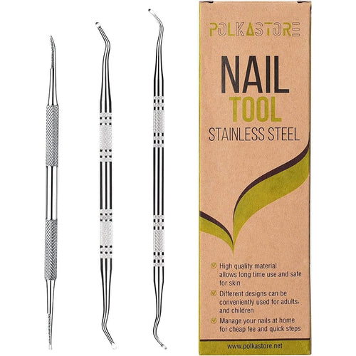 Buy now 3-Pack Ingrown Toenail File and Lifters, Professional Surgical Stainless Steel Ingrown Toenail Tool- Safe Nail Cleaning Treatment Pedicure Tools Kit Under Sidewall Cleaner Pain Relief Accessories at indiglob india