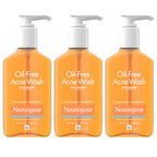 Buy now Neutrogena Oil-Free Acne Wash, Acne Fighting Facial Cleanser with Salicylic Acid Medicine, Acne Treatment for Face, Non-Comedogenic, Residue-Free, 9.1 fl oz Pump Bottles, 3 Pack at indiglob india