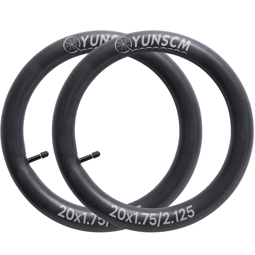 2-PCS 20" Bike Tubes 20x1.75/2.125 Premium Butyl Bike Tire Tubes