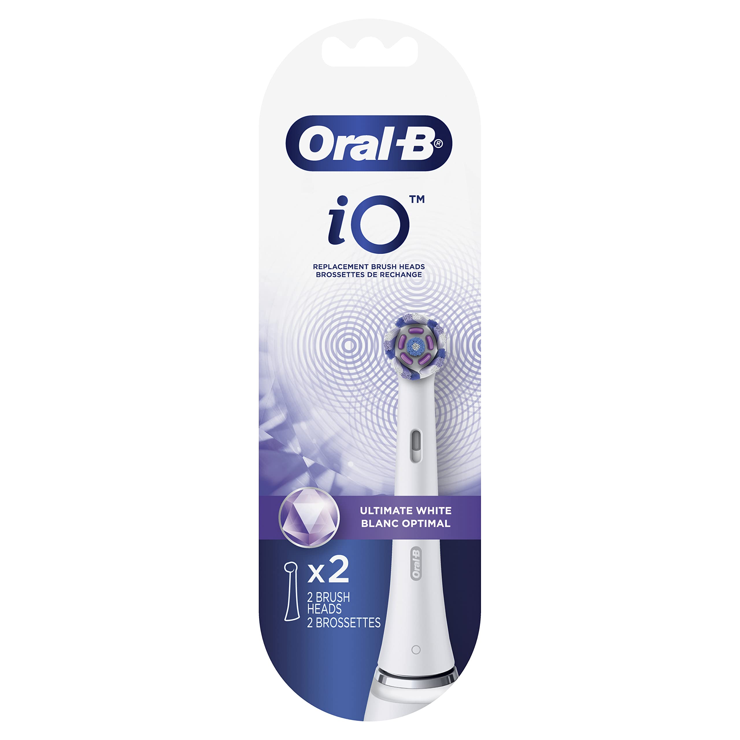 Buy now Oral-B iO Ultimate White Replacement Brush Heads, White, 2 Count at indiglob india