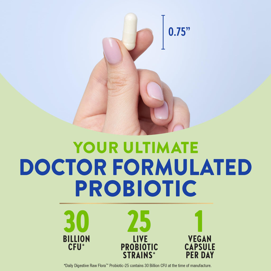 Raw Flora Probiotics with Prebiotics | 30 Billion CFU