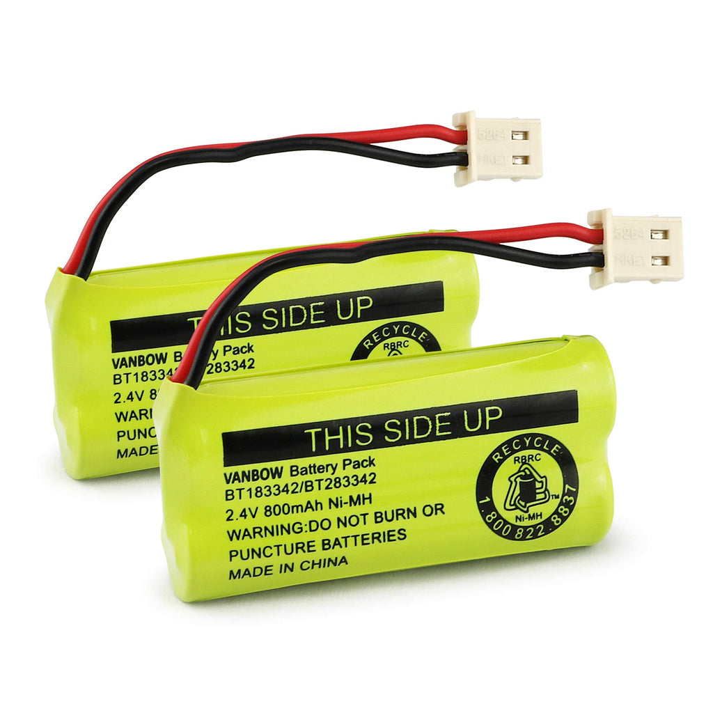Buy now BT183342/BT283342 2.4V 800mAh Ni-MH Battery Pack, Compatible with AT&T VTech Cordless Phone Batteries BT166342/BT266342 BT162342/BT262342 CS6709 CS6609 CS6509 CS6409 EL52100 EL50003 (Pack 2) Pack 2 at indiglob india
