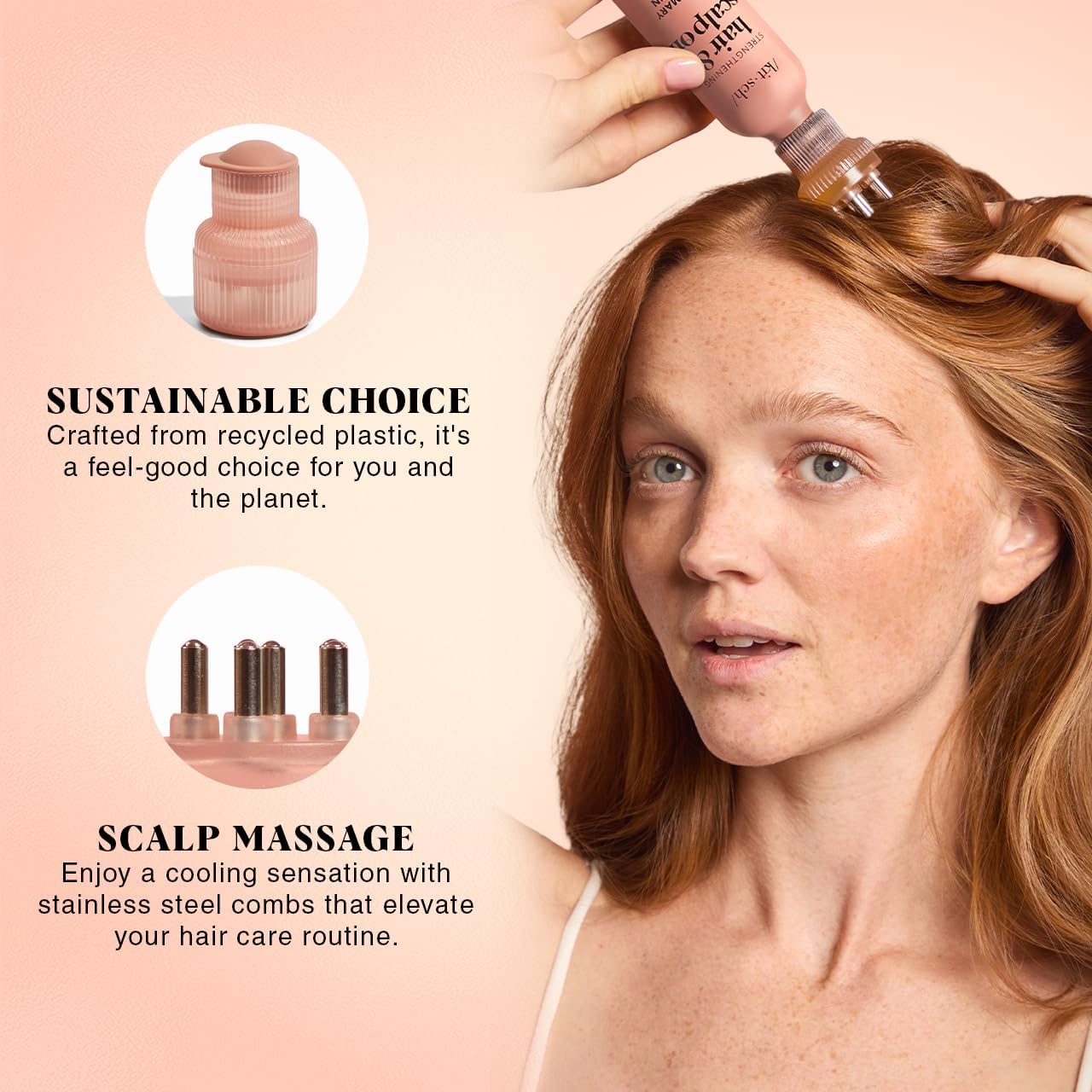 Buy now Kitsch Scalp & Hair Oil Applicator â€“ Stainless Steel Bristles Scalp Oil Applicator for Even Distribution, Mess-Free Oiling & Head Massager Scalp â€“ Precision Hair Care Tool for Roots & All Hair Types at indiglob india