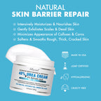 Ebanel Urea Cream 40% plus Salicylic Acid 2% for Dry Cracked Feet Skin | Deeply Moisturizes & Softens Dry Cracked Heels, Feet, Knees, Elbows, Hands, Rough Dead Skin Callus Remover Toenail Softener