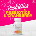 Buy now vH Essentials Probiotics for Women with Prebiotics, Cranberry & Vitamin C - 60 Capsules (30 Day Supply) - Women's Probiotics Support Gut Balance, Feminine Health & Urinary Tract Health for Women at indiglob india