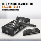 Shaving Revolution Double Edge Razor Blades - 50 Count | Platinum Japanese Stainless Steel - Smooth, Precise & Clean Shave - Fits Standard Safety Razors - Long-Lasting Sharpness
