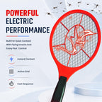 Electric Fly Swatter 2 Pack - 3000V Electric Grid Bug Zapper Racket with Safety Mesh, Handheld Mosquito & Fly Killer for Indoor & Outdoor Use, AA Batteries Required (Not Included)