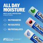 ChapStick Moisture + SPF 15 Lip Balm Sunscreen Variety 5-Pack, 0.15 Oz Ea | Variety 3-Pack (1 Original, 1 Cool Mint, and 1 Black Cherry) + 2 Original Moisture Lip Moisturizers with Sun Protection