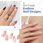 Premium imported Modelones short almond nail tips, 360pcs set for endless DIY nail designs and salon-quality finishes.