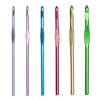 Susan Bates Silvalume Aluminum Crochet Hooks Set for Yarn, 6-Piece