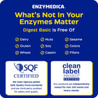 Enzymedica Digest Basic - Helps Gas & Bloating - 30 Caps | Digestive Enzyme Supplement for Women & Men, Enzyme Capsules for Digestion, Gut Health Support, For Sensitive Stomachs, Vegan