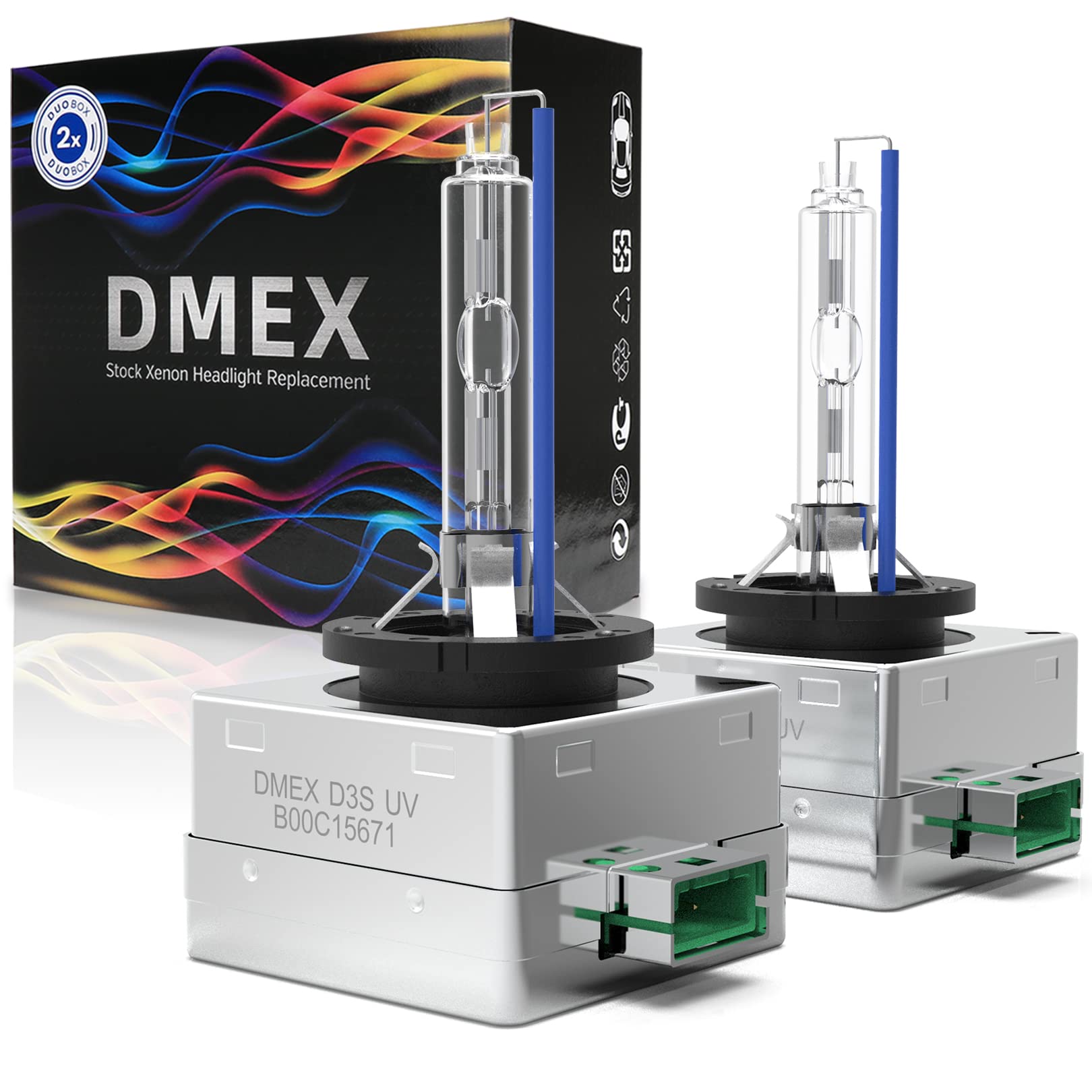 Buy now DMEX D1S HID Headlight Bulbs Xenon 35W Replacement 66144 66140 85140 85415 - Pack of 2, 6000K Cool White (Not fit Halogen Headlamp) D3S at indiglob india