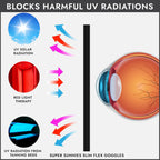Buy now Super Sunnies Slim Flex UV Eye Protection FDA Compliant Eyeshields Individual Tanning Bed Goggles, Red Light Therapy Glasses at indiglob india