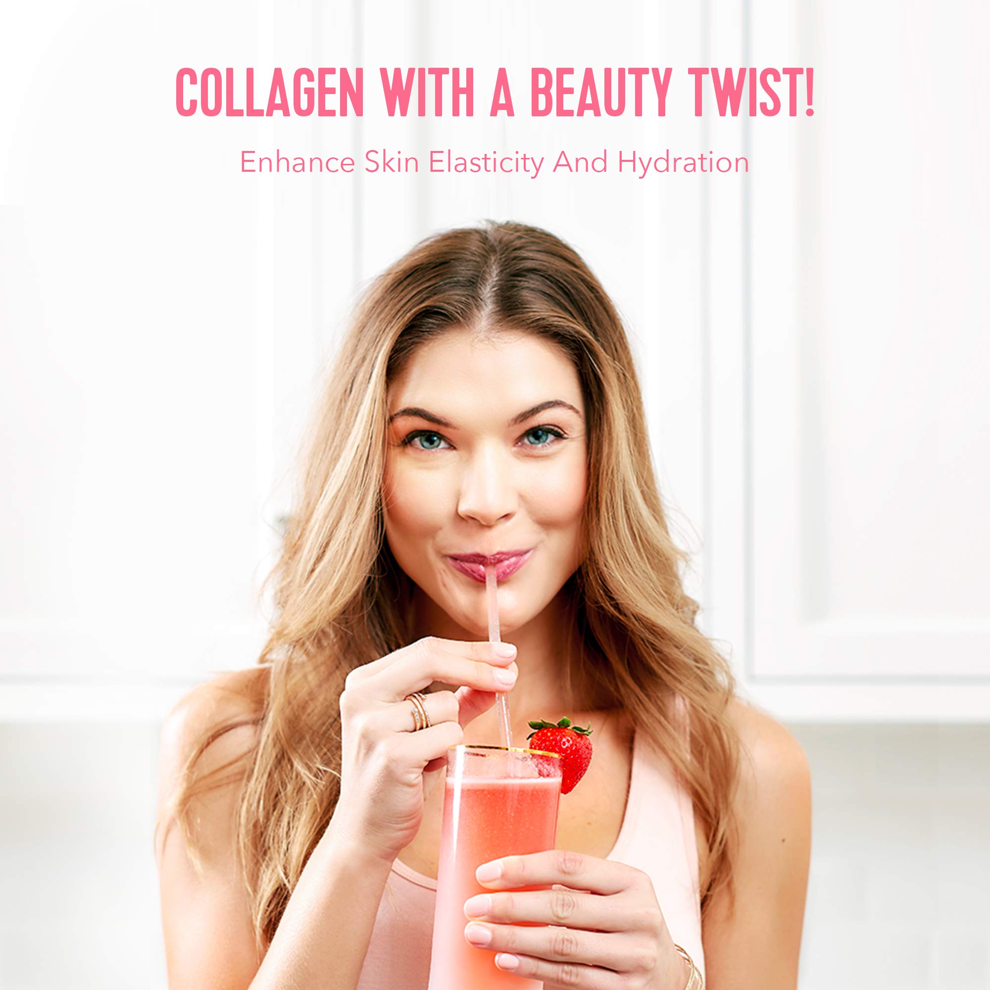 Buy now Vital Proteins Beauty Collagen (Strawberry Lemon, Canister) - 120mg of Hyaluronic Acid and 15g of Collagen Per Serving at indiglob india