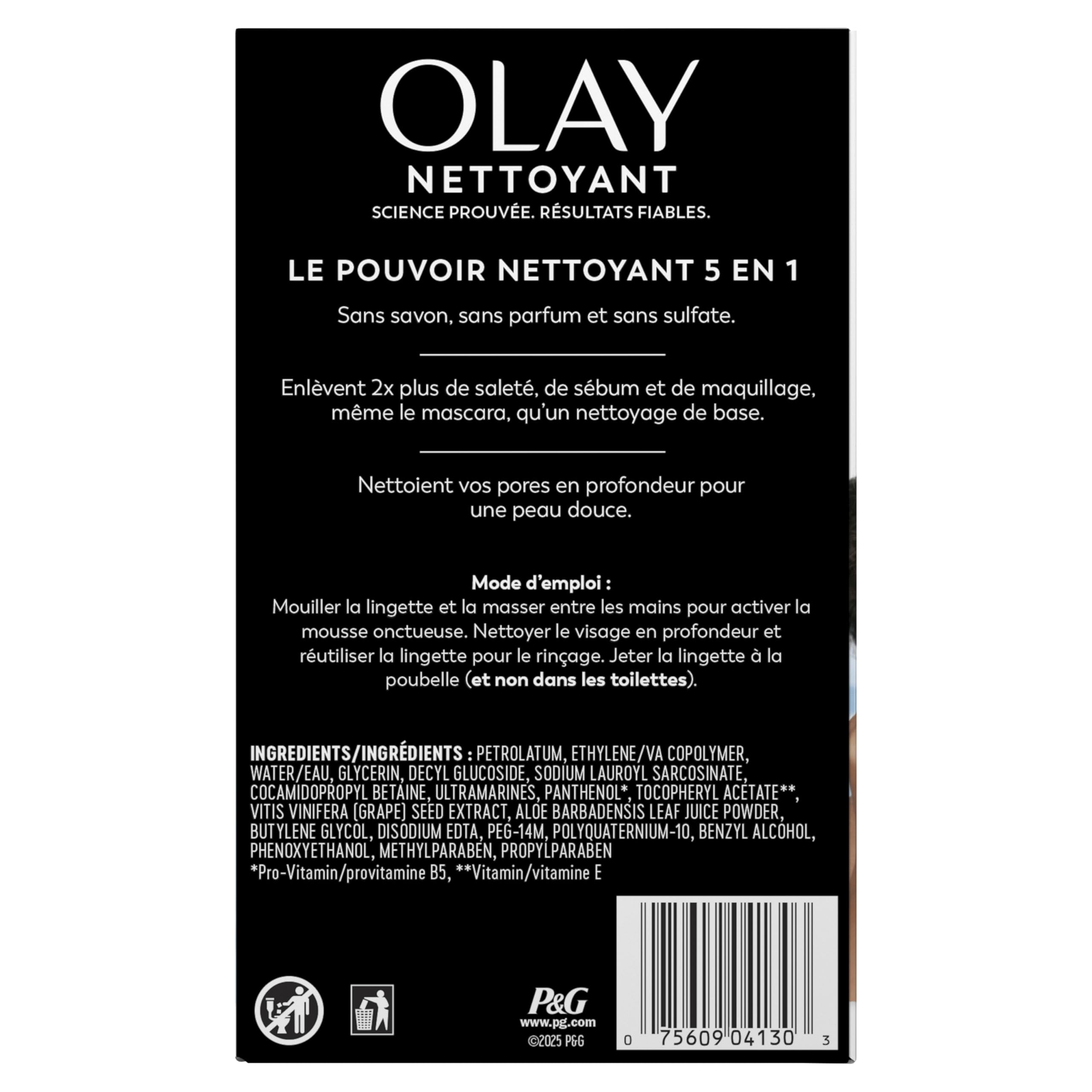 Olay Makeup Remover Wipes, Daily Facials Deep Clean Face Cleanser for Normal to Oily Skin, Alcohol & Fragrance Free, Soft Face Wash Towels, Travel Essentials for Women, Convenient Dry Cloths, 66 ct