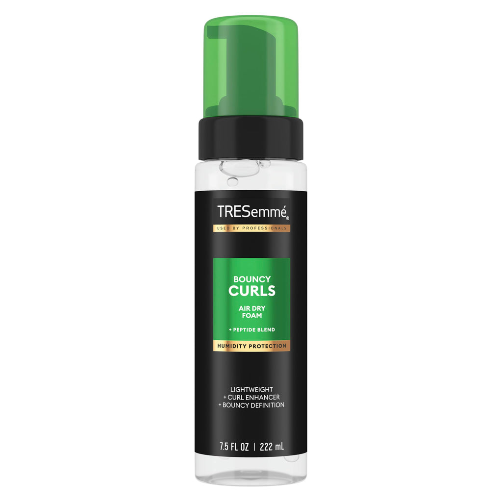 TRESemmé Air Dry Foam 1 ct Bouncy Curls Foam for Humidity Protection, with Peptide Blend, 7.5 fl oz