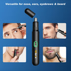 Winsea Precision Nose Hair Trimmer – 360° Safe & Efficient Electric Trimming, USB Rechargeable, Waterproof, for Nose, Ear, Eyebrows, and Beard Grooming