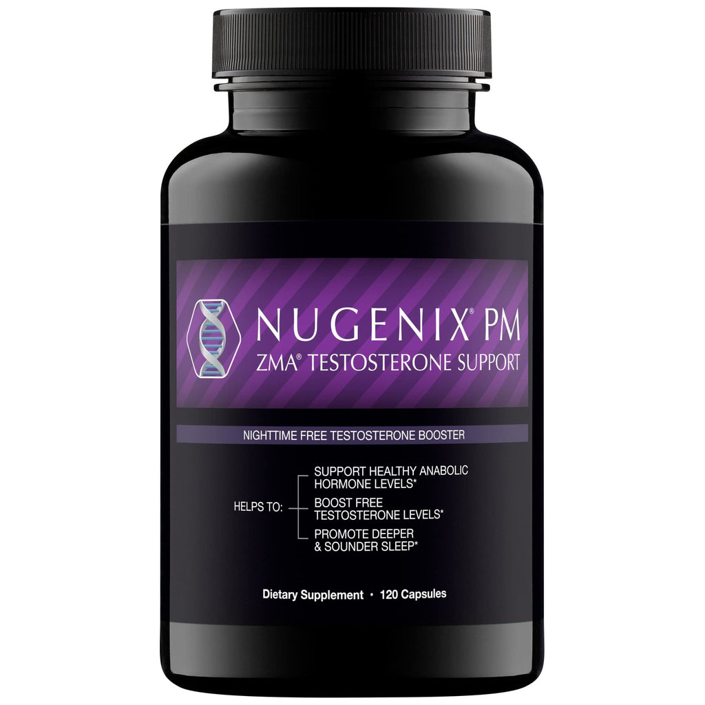 Nugenix PM ZMA - Nighttime Free Testosterone Booster for Men, 120ct