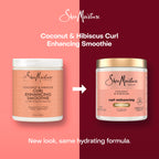 Shea Moisture Curl Enhancing Smoothie Hair Cream for Thick, Curly Hair Coconut and Hibiscus Sulfate Free and Paraben Free Curl Cream 20 oz | For curly hair - moisturizes, defines curls, and reduces frizz with Coconut Oil, Neem Oil and Silk Protein.