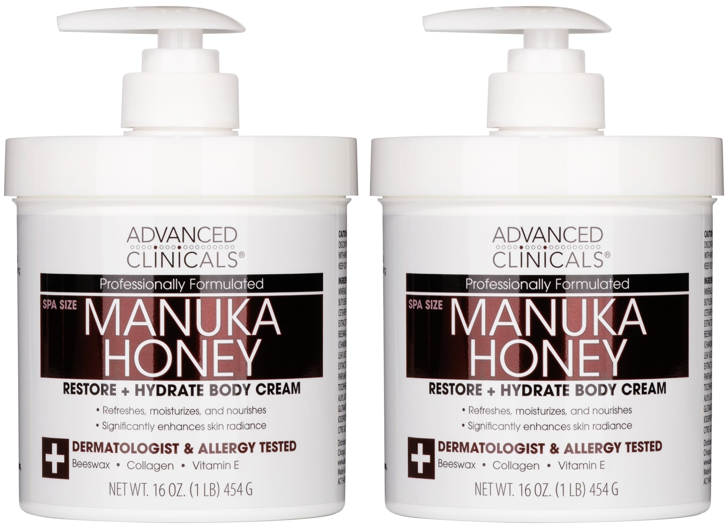 Buy now Advanced Clinicals Manuka Honey Body Cream For Women & Men | Body Butter Lotion For Extremely Dry Skin | Collagen Cream | Skincare Moisturizer Hydrating Balm Improves Look Of Aging Skin, 16 Ounce 1 - Manuka Honey Restore + Hydrate Cream 16 Ounce (Pack of 2) at indiglob india