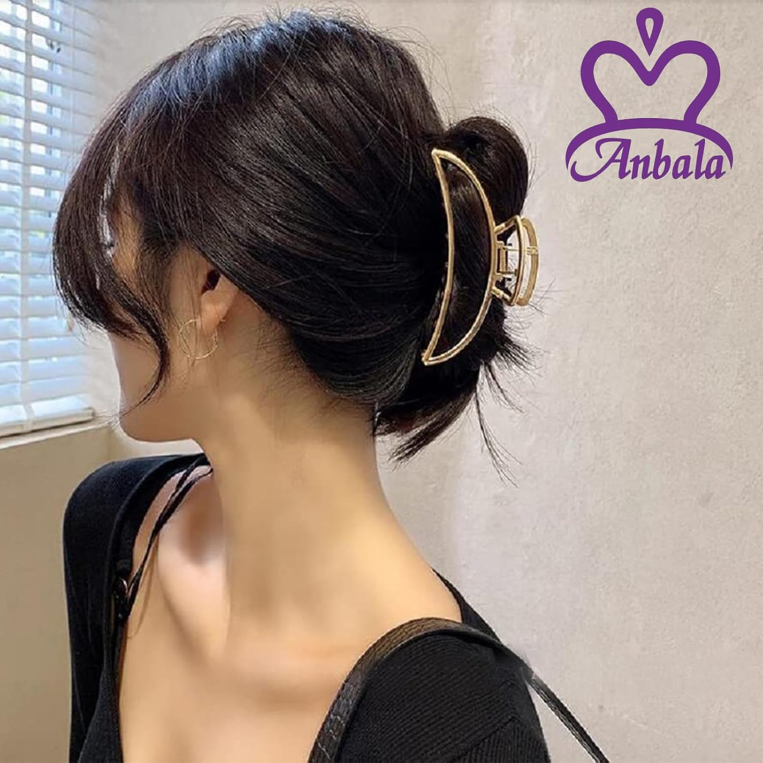 Buy now ANBALA Gold Hair Clips, Metal Large Claw Clips for Thick Hair Big Jaw Clips for Hair, Butterfly Hair Clips Hair Accessories for Women at indiglob india