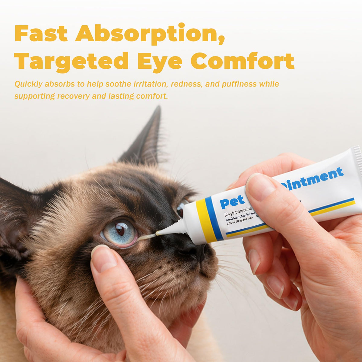 Pet Eye Health for Dogs, Cats, Cattle, Sheep, Horses, Birds, Puppies and Kittens - 3 x 0.35 oz (10 g) Tubes