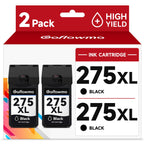 275XL PG-275XL Black Ink Cartridge Compatible for Canon 275 PG-275 XL 2Pack