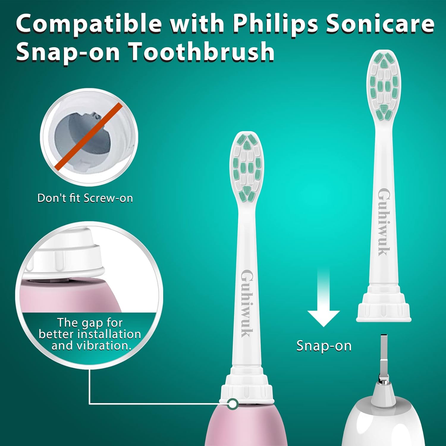 Buy now Replacement Toothbrush Heads for Philips Sonicare: Electric Toothbrush Replacement Heads Compatible with Sonicare Plaque Control ProtectiveClean 4100 5100 6100 C2 G2 W2,10 Pack at indiglob india