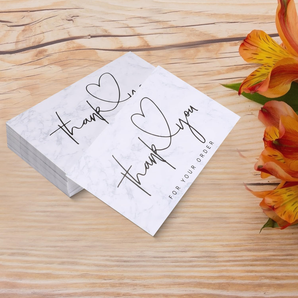 50pcs Thank You Cards Thank You Card Small Business Thank You Notes Bulk Small Mini Business Cards Blank Appreciation Cards Pack of Thank You Note Cards for Wedding Bridal Shower Graduation