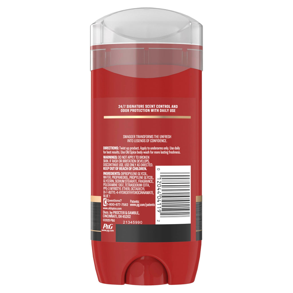 Old Spice Aluminum Free Deodorant for Men, 24/7 Protection to Eliminate Odors, 24/7 Freshness & Lasting Scent, Swagger with Lime & Cedarwood Scent, 3.8 oz (Pack of 3)