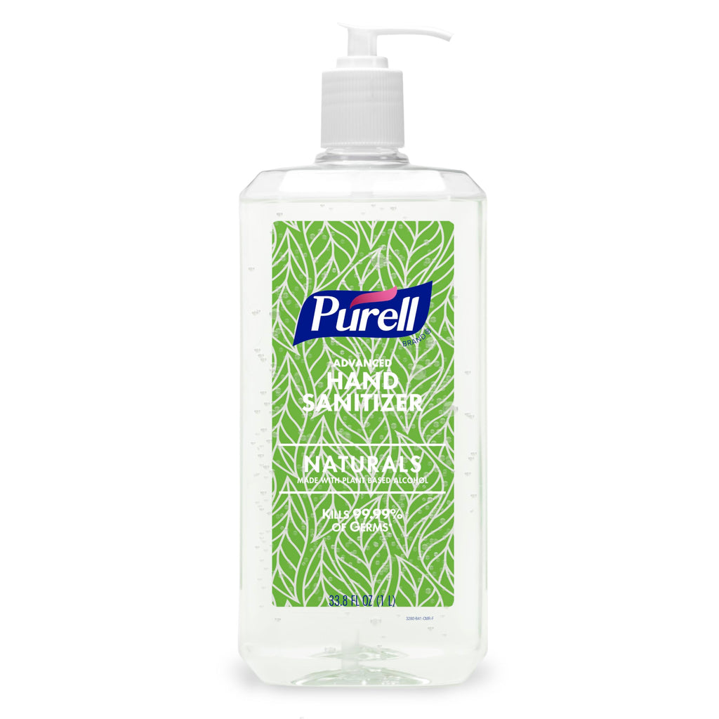 Purell Naturals Hand Sanitizer Gel, Pump Bottle 1ct x 1 L - 3280-04-CMR