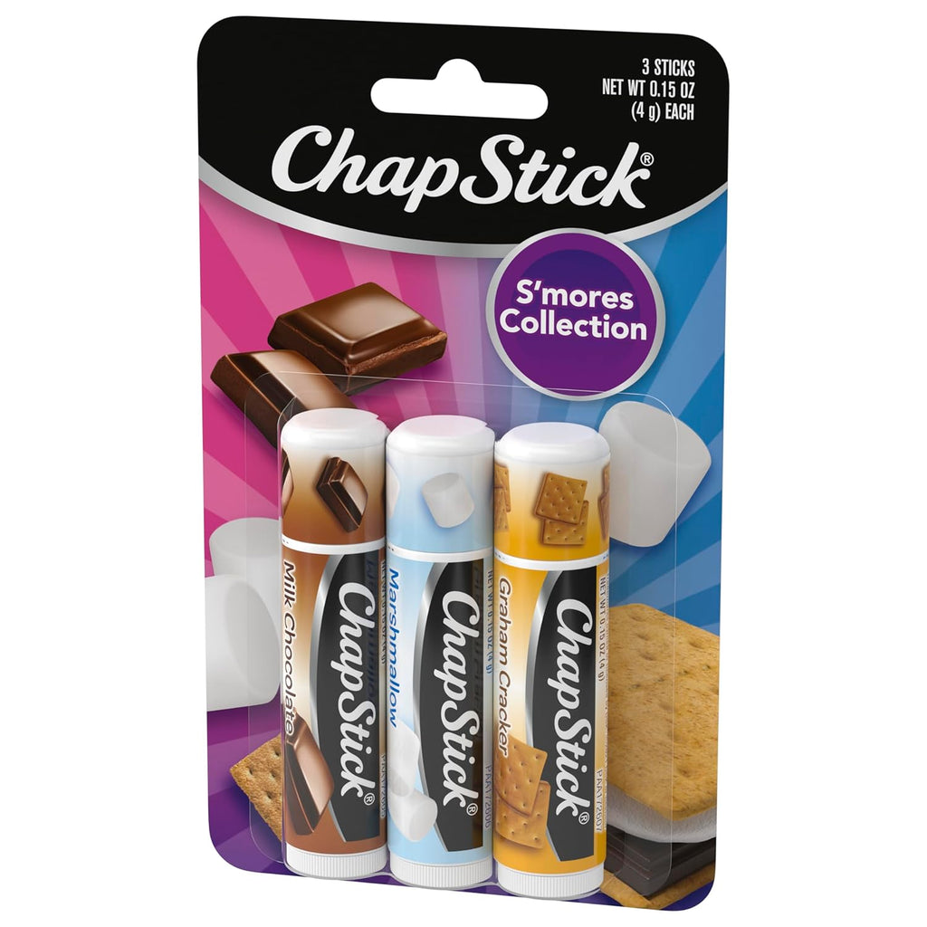 Buy now ChapStick S'more Collection Variety Pack Lip Balm Tube, Lip Care, 0.15 Ounce (Pack of 3) at indiglob india