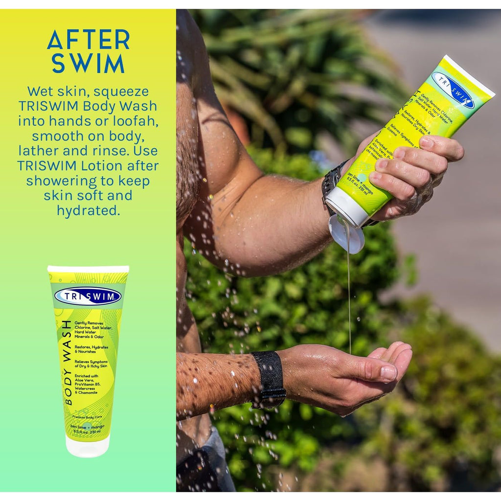 Buy now TRISWIM Chlorine Removal Body Wash 8.5 Fl Oz | Removes Chlorine, Bromine, Hard Water Minerals & Saltwater | Hydrates & Restores Skin | Moisturizing Chlorine Soap For Swimmers And Athletes at indiglob india