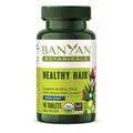 Banyan Botanicals Organic Healthy Hair Supplement – For Thickness, Shine & Scalp Health – with Bhringaraj, Amla & Brahmi – Natural Internal Hair Care & Follicle Support-90 Tablets-USDA Organic