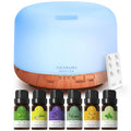 Buy now ASAKUKI Essential Oil Diffuser 500ml, Ultrasonic Aromatherapy Humidifier with Remote Control, 7 LED Colors, Timer & Auto-Off, Large Room Diffuser (Dark Brown) Multi Color at indiglob india
