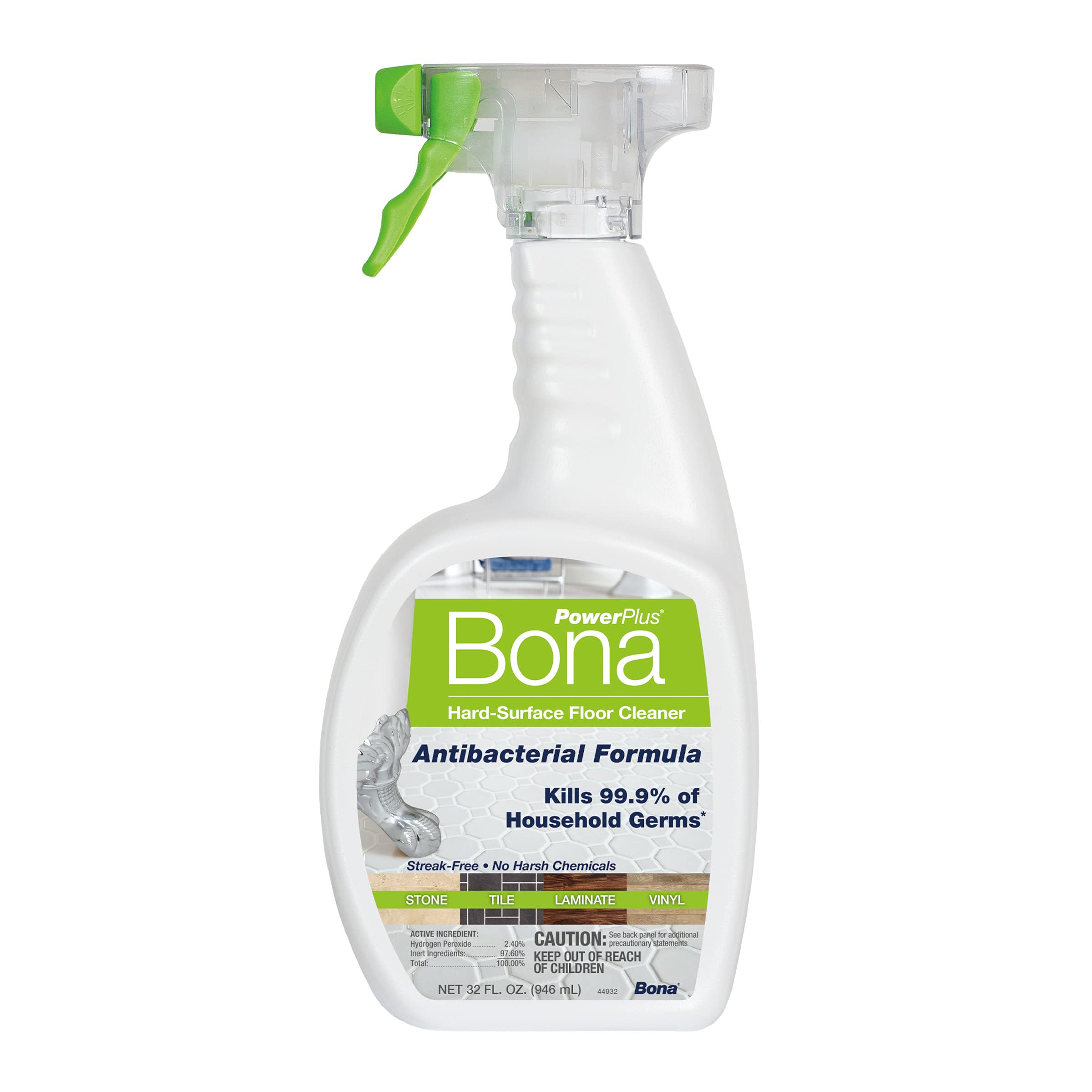 Buy now Bona PowerPlus Multi-Surface Floor Deep Cleaner Spray - 32 fl oz - Refillable - Antibacterial Floor Cleaning Solution for Stone, Tile, Laminate, and Vinyl Floors at indiglob india
